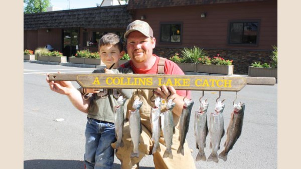 "Miles Hansard from Brownsville had a very successful fishing trip with his dad, it was Miles' first fishing Trip and together they hooked eight trout!"
