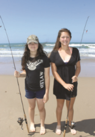 The author's two daughters, gone fishing!