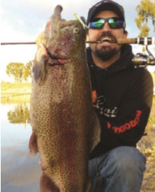 Craig Adkinson with 10-pound rainbow trout