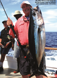 Author with large pacific tuna