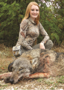 Brittany with her wolf