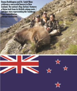 A successful hunt in New Zealand, and New Zealand's flag