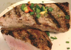 Juicy yellowtail fillets shouldn’t be overcooked. Just make sure you don’t leave thinner cuts of fish on the grill for too long before flipping them. (ALBERT QUACKENBUSH)