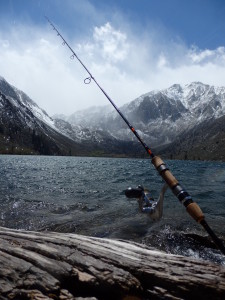 Convict Lake’s high elevation means the April 30 trout opener could be sunny and warm, but also maybe snowy like the last two years. No matter the weather, expect big crowds. (MIKE STEVENS) 