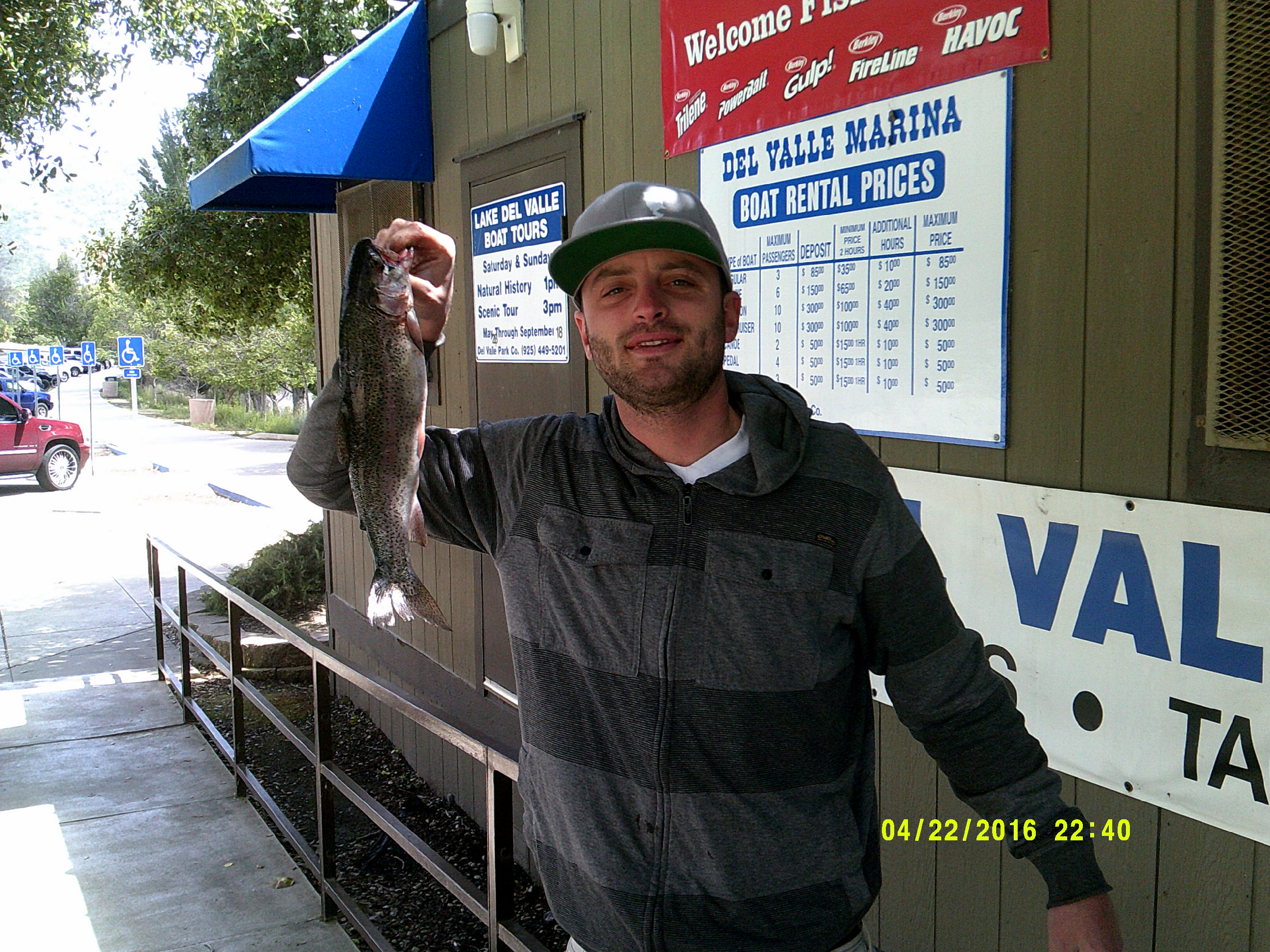 Dan Tranny of San Francisco with a 2 1/2-pound trout caught on salmon eggs. 
