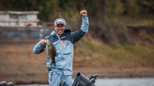 Growing up in Florida, Todd Kline’s two biggest passions included surfing and bass fishing. After giving the former a try on the professional level, he’s doing the latter as a co-angler on the FLW Tour. (KIRSTIN SCHOLTZ/COLIN MOORE/FLW)