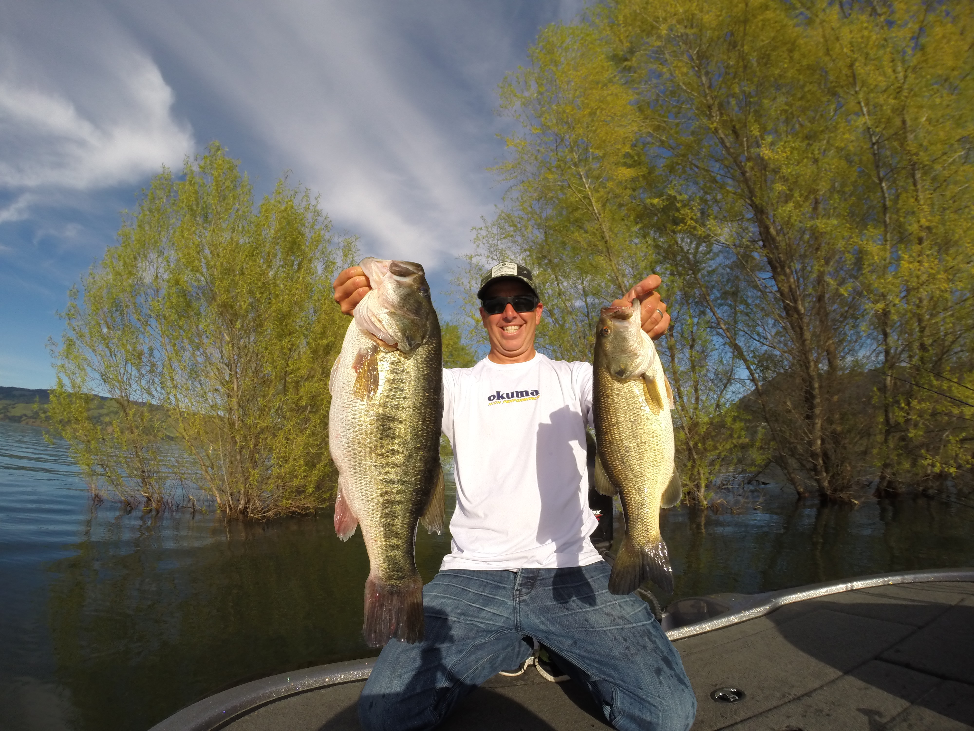 “You read about the bass in the teens and all the opportunities to catch giant fish. I was like, ‘Whoa, this is right here? This is a great place to fish,’” Kline says of California’s bass fishing like Clear Lake, where he pried these beauties out of. (TODD KLINE)